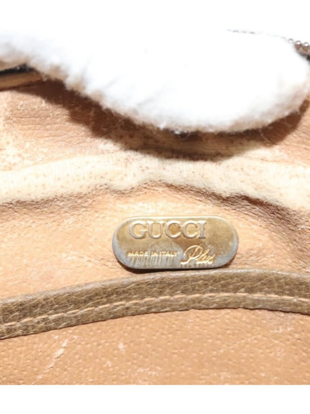 GUCCI GG Plus Supreme Clutch Bag PVC Beige Gold - Picture 9 of 16